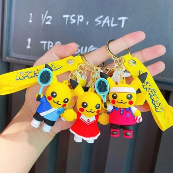 Novo Pikachu Ključnih Verige Srčkan Nahrbtnik Pokémon Lutka Igrača Kawaii Obesek Majhne Nakit Ključnih Verige Božično Darilo za Rojstni dan za Prijatelje