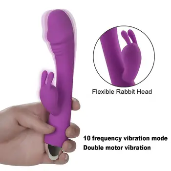 Novo Rabbit Vibrator Sex Igrača za Ženske Klitoris Stimulator Nožnice in Analne Massager Masturbator Dildo, Vibrator Seks Odraslih izdelka