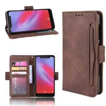 Novo Usnje primeru telefon za Smart Vodafone N10 / VFD630 / V10 / VFD730 hrbtni Pokrovček Flip kartice denarnice s stojalom Coque