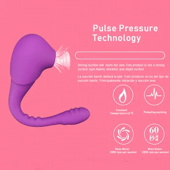 NUANQIN Zmogljiva Akumulatorska Silikonski Nosljivi Dildo, Vibrator z Klitoris Sesanju Funkcijo Sex Igrača za Ženske Odraslih Igrače