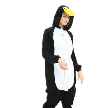 Odrasle Živali Pižamo Ženske Sleepwear kigurumi Vse v Enem Pyjama Živali Obleke Pingvin Cosplay Risanka Hooded Pijama