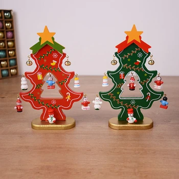 Okraski za božična Drevesa Ustvarjalni Z Oddelkov 3D Lahek Les Za Namizni Namizni Kamini Božič Otroci
