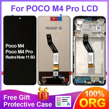 Original LCD Za Xiaomi Poco M4 M4 Pro 5G Zaslon na Dotik Steklena Plošča Računalnike Montažo Senzorja Z Okvirjem Mobilne Pantalla
