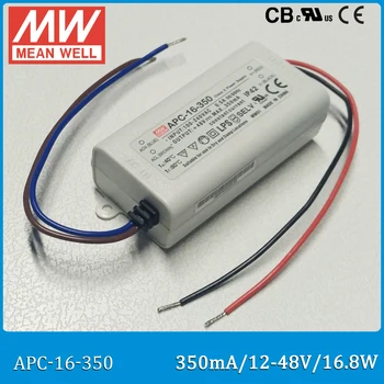Original Meanwell APC-16-350 LED napajalnik Za 16,8 W 12~48V 350mA konstantnim tokom pomeni tudi LED driver IP42 APC-16