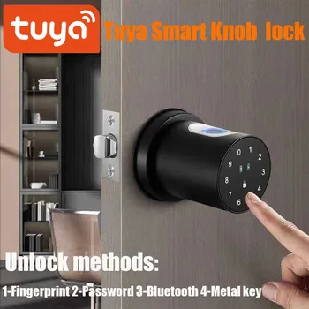 OSPON brez ključa digitalno tuya aplikacijo bluetooth, fingerprint kovinski ključ električni smart cylindrial vhodna vrata ključavnice