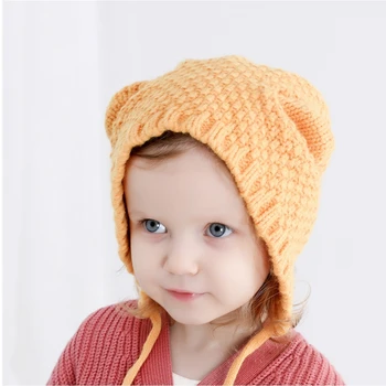 Otroške kape jeseni in pozimi baby pletene klobuki, moški in ženske, volnene kape na prostem ušesa toplo klobuki