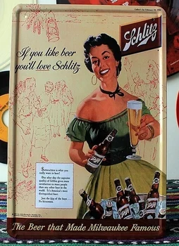 Pivo Kovin Barvanje Milwaukee Pivovarji Retro Plakat Kovinski Znak Wall Art Pivo Bar Pub Stenska Ploščica Znak