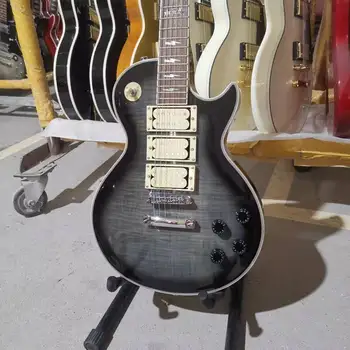 Po Meri Električna Kitara Črni Krog Pregleden Ace Frehley Visoke Kakovosti Palisander Fingerboard 3 Pickups, Mahagoni Guitarra