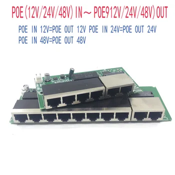 POE12V-24V-48V POE12V/24V/48V POE OUT12V/24V/48V poe stikalo 100 mb / s POE poort;100 mb / s UP Link poort; poe stikalo napaja NVR