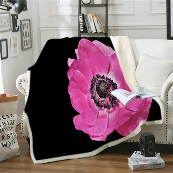 Pomladni Cvet, Moda prešite Odeje 3D Tiskanja Plišastih Odejo Za Odrasle Kritje Priložnostne Kavč Runo Vrgel Odejo Doma Urad Posteljnina