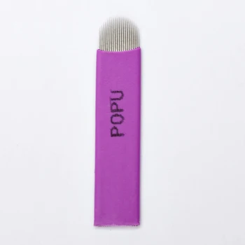 POPU Microblading Tatoo Igle U Obliko za Ročno Trajno Ličenje Obrvi Svinčnik 100 Kos/Paket
