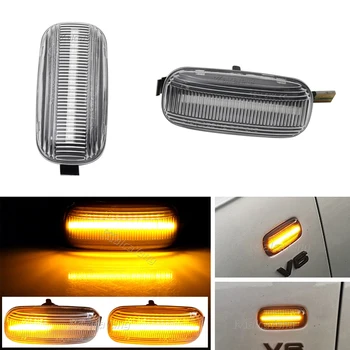 Prekajeno/Crystal Strani Marker Lučka LED Vključite Opozorilne Luči Blinker Indikator Za Audi A3 S3 8P A4 S4 RS4 B6 B7 B8 A6 S6 RS6 C5, C7,