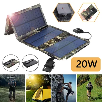 Prenosni Mini Sončne Zložljiva Torba USB Zunanji Telefon Polni Solarno Polnjenje Pad Polnilnik