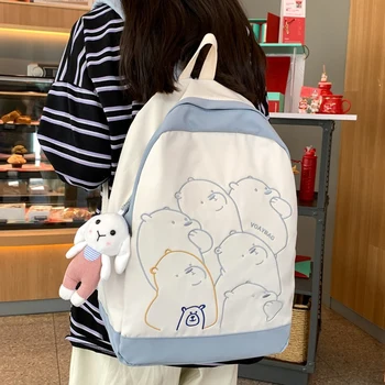 Preppy stil Anime Ženske Nahrbtnik Japonski Harajuku visoka šola študent šolsko torbo, velike zmogljivosti, kawaii potovanja nahrbtnik