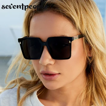 Prevelik Kvadratnih sončna Očala Ženske 2021 Moda Velik Okvir sončna Očala za Moške Luksuzne blagovne Znamke Sunglass Ženska Oculos De Sol Feminino