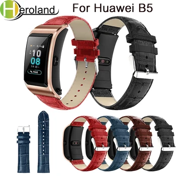 Pribor usnje Za Huawei B5 Smart WatchStrap Watch Band Za Huawei B5 manšeta Zapestnica manžeta Resnično Krokodil pasu