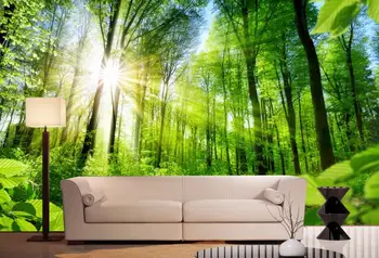 prilagodite steno papirjev doma dekor 3d Gozd veliko drevo naravne kulise Dnevna soba, TV 3D ozadje stene