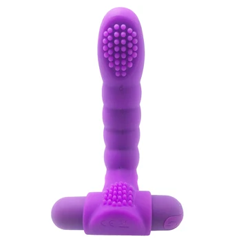 Prst z vibriranjem Vibratorji Klitoris in G-spot Rokavice Analni Massager Nastavek za Odrasle Vibes Vibe Massager Igrače Za Ženske Parov Seks