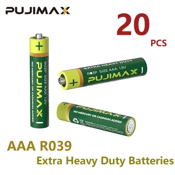 PUJIMAX Novih 20 Kos R03P Cink-Ogljikove Baterije 1,5 V AAA, za enkratno Uporabo, Baterije Trpežne za Pametne Vrat, Električne zobne ščetke Baterije