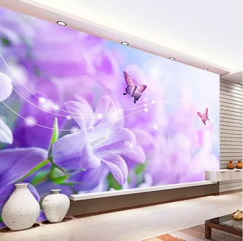 Pvc 3D velika zidana ozadje dnevna soba spalnica TV ozadju stene cvetje stereo televizijo po Meri velikosti