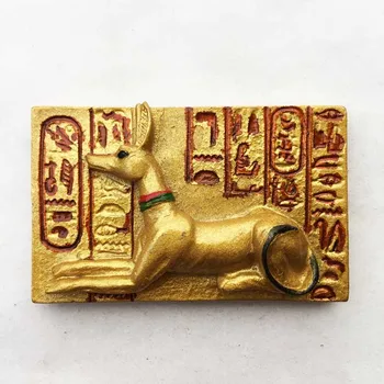QIQIPP Egipt Mitološki Totem Pes Bog Potovanja, trgovina s Spominki, Magnetne Nalepke, Hladilnik Magnet