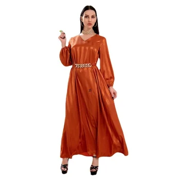 Ramadana Muslimanskih Moda Saten Maxi Obleke Za Ženske Hidžab Obleko Eid Abaya Dubaj Turčija Abayas Islam Caftan Haljo Longue Femme