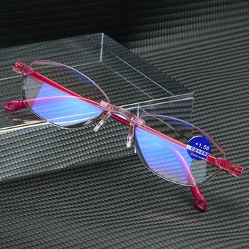 Rdeča Diamond brez okvirjev Anti-modra Obravnavi Očala Ženske Modni Lahki Računalnik Očala Prenosni Recept Očala Moški