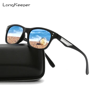 Retro Polarizirana sončna Očala Moških Klasična blagovno Znamko, Oblikovalec Vožnjo sončna Očala Moški Črnega Okvirja Sunglass UV400 Odtenki gafas de sol
