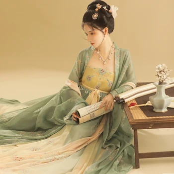 Retro Pravljice Ženske Kitajski Hanfu Obleko Stari Letnik Cvetlični Fazi Ples Kostum Festival Stranka Tradicionalnih Tang Dinastije Oblačila