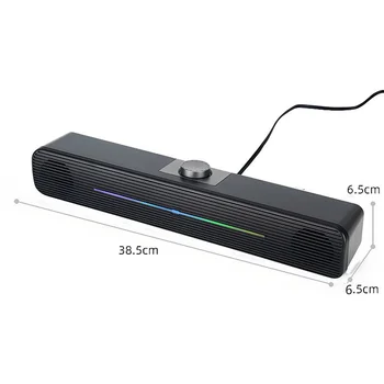 RGB Soundbar Zvoka v Računalniku, Igra Prenosni računalnik Namizni Računalnik USB, Žična, ki Oddaja Svetlobo Subwoofer Zvočnik