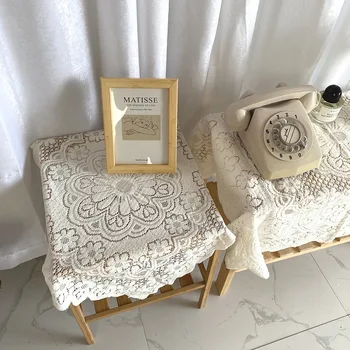 Ročno kvačkani prtom postelji kritje krpo retro umetnosti doma mehko dekoracijo mizico placemat barva tabela mat