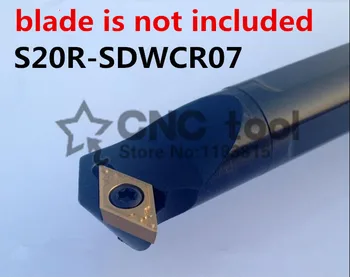 S20R-SDWCR07 obračanja orodje imetnik 20 mm, notranji Stružni Vijak Zaklenjena CNC Stružnica Orodje Imetnik Za DCMT070204 Vložki,SDWCR/L