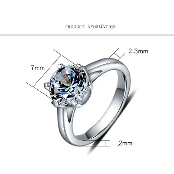 S925 Srebrni Prstan Ženski korejska Različica Preprost Vdelan AAA Cirkon Obroč Priljubljena Diamantni Prstan Dekle Simetrična Oblika Obroč