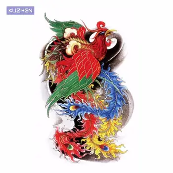 Seksi Ličila Body Art lucky Tradicionalni Orientalski Phoenix Lepoto Tattoo3D Nepremočljiva Začasno Nalepke 19*12 cm