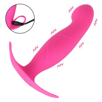 Silikonski 7 Vibracijska Analni Čep Polnjenje Nosljivi Dildo, Vibrator Za Ženske Masturbator Sex Igrača Prostate Stimuliranje G-Spot Vibrator