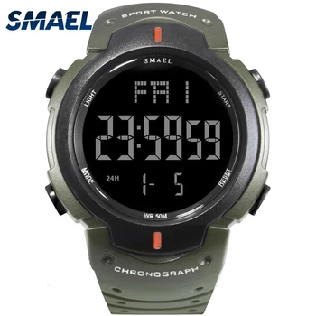 SMAEL Vojaške Straže Vojske Fashoin Watch Moških Velik gumb za Izbiranje S Šok Relojes Hombre Priložnostne Šport Ure 0915 LED Digitalno uro za Moške