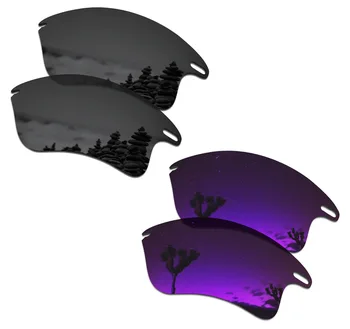 SmartVLT 2 Parov Polarizirana sončna Očala Zamenjava Leč za Oakley Hitro Jakna XL Stealth Črna in Plazme, Vijolična