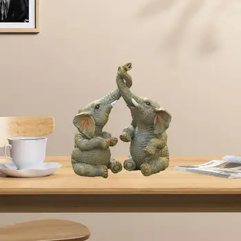 Sodobna Nekaj Slon Kip Skulpture Figurice Artware Smolo Živali za Spalnico Zaslon Dnevna Soba Dekor Tabela