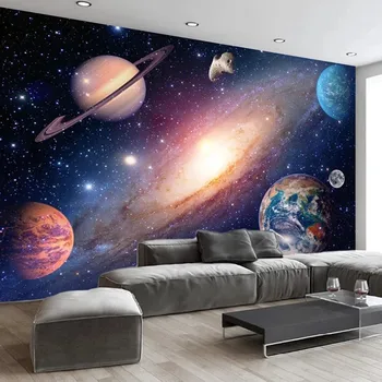 Sodobna Vesolje Zvezdnato Nebo Foto Freske 3D Ozadje za Dnevni Sobi, Otroški Spalnici Ozadju Stene Papirja Doma Dekor 3D