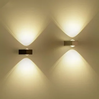 Sodobni LED Stenska Svetilka 6W Gor in Dol Notranje Stenske luči za Spalnico, dnevno Sobo, Hodnik, Dekoracija žarnice AC85-265V