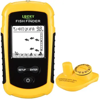SREČEN Brezžični Ribe Finder Kajak Prenosni Led Ribe Finder FFW1108-1Echo Sonar C Findfish Ročni LCD-Zaslon Globina Finder