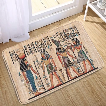 Stari Egipčanski Faraon Kopel Mat Retro Kuhinje Vhod Preproga V Dnevni Sobi Preproge Stroj Preprogo, Kopalnica Dekor Non-Slip Odeje