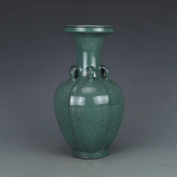 Starinsko SongDynasty porcelana pot,Zeleno glazuro ledu steklenico,z oznako,doma Dekoracijo, zbirka & okras, Brezplačna dostava