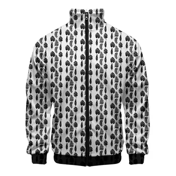 stojalo ovratnik jakno za moške in ženske oblačila Modni plašč nekaj 3D digitalni tisk jopico jakna 2