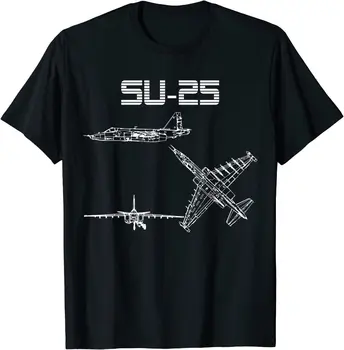 Su-25 Sovjetsko Letalo Warbird Načrt Shema Diagram T-Shirt Kratek Rokav Priložnostne Poletje Fantje T-Majice