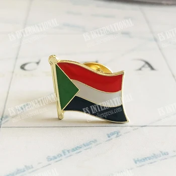 Sudan Nacionalno Zastavo Broške Kristalno Epoksi Emajl Kovinsko Značko Barve Broška Dekoracijo Spominek Bo Ustrezala Osebnost Priložnostni