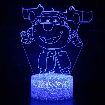 Super Leteči Človek 3D Noč Svetlobe Ustvarjalno Darilo Svetlobe LED, Neon, Luči za Otroke Dekorativne Svetilke valentinovo Tabela Vtičnico