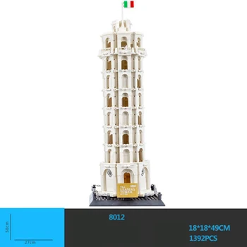 Svetovno znane Zgodovinske kulturne Arhitekture v Italiji Poševni Stolp v Pisi gradnik model opeke izobraževalna igrača zbirka