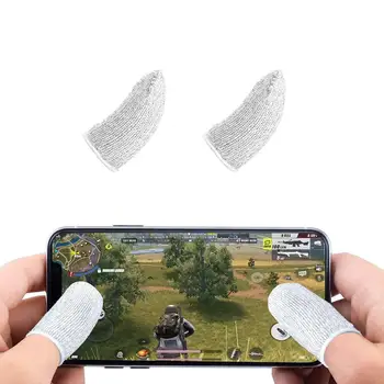Telefon Gaming Znoj-Dokazilo Prst Kritje Prsta Rokavice Igra Non-slip Zaslon na Dotik Palca Prsta Rokavi, bela/črna