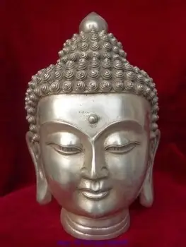 Tibetanski Budizem Belega Bakra Šakjamuni Buda Glavo Doprsni Kip Figur Par Dekoracijo na debelo Tovarne Bronasto 23 cm